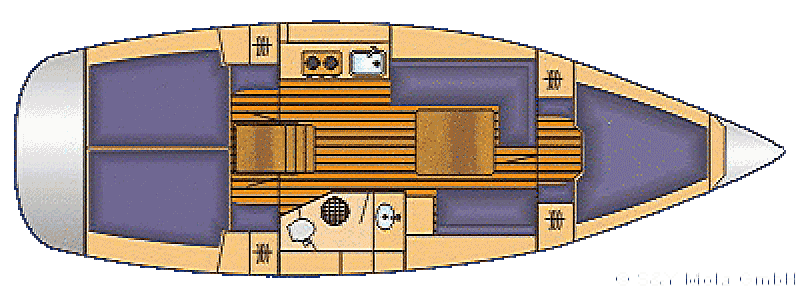 Grundriss von Bavaria 35 Cruiser