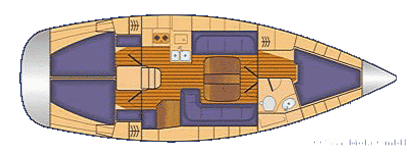 Grundriss von Bavaria 38 Cruiser