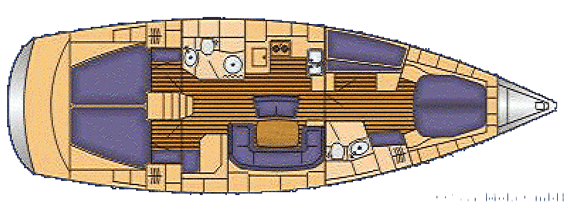 Grundriss von Bavaria 46 Cruiser